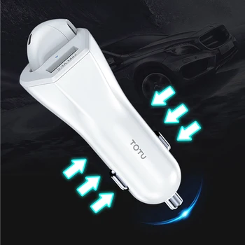 

TOTU Single Bluetooth Headset BT 5.0 Charger Automatic Pairing Touch Control Wireless in ear 2 in 1 Bleutooth Earphone