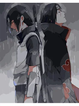 

Naruto Picture Painting By Number Animation Handpainted Oil Painting on Canvas Wall Pictures for Living Room Decoration Framed