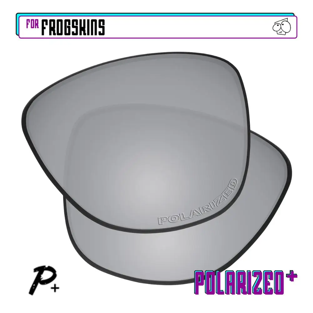 Ezreplace Polarizzati Lenti Di Ricambio Per-Oakley Occhiali Da Sole Frogskins-Argento P Più