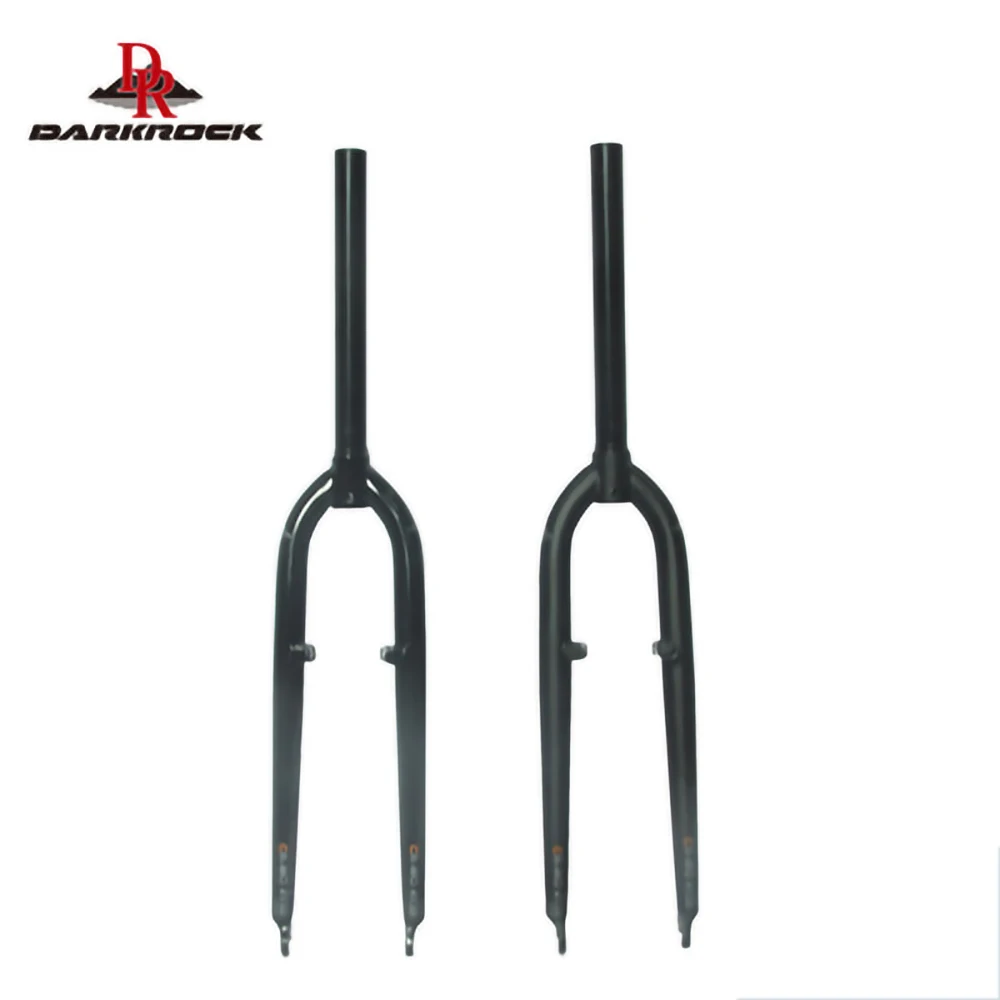 DARKROCK CM-3 CM-5 Cr-Mo 스틸 프론트 포크, 디스크 및 V 브레이크, MTB 리지드 포크, 산악자전거 부품, 무광 광택, 26/27.5ER, 28.6mm