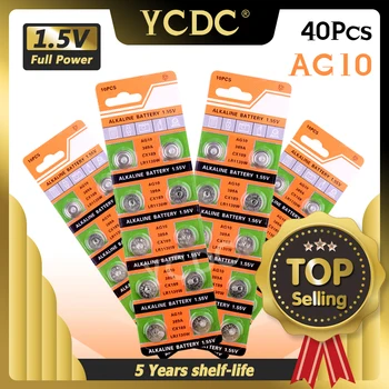 

40x LR1130 AG10 V10GA Cell Battery Watch Button Coin 189 389 390 LR54 Battery 40Pcs AG10 G10A SR1130 LR1130 390A D189 Alkaline