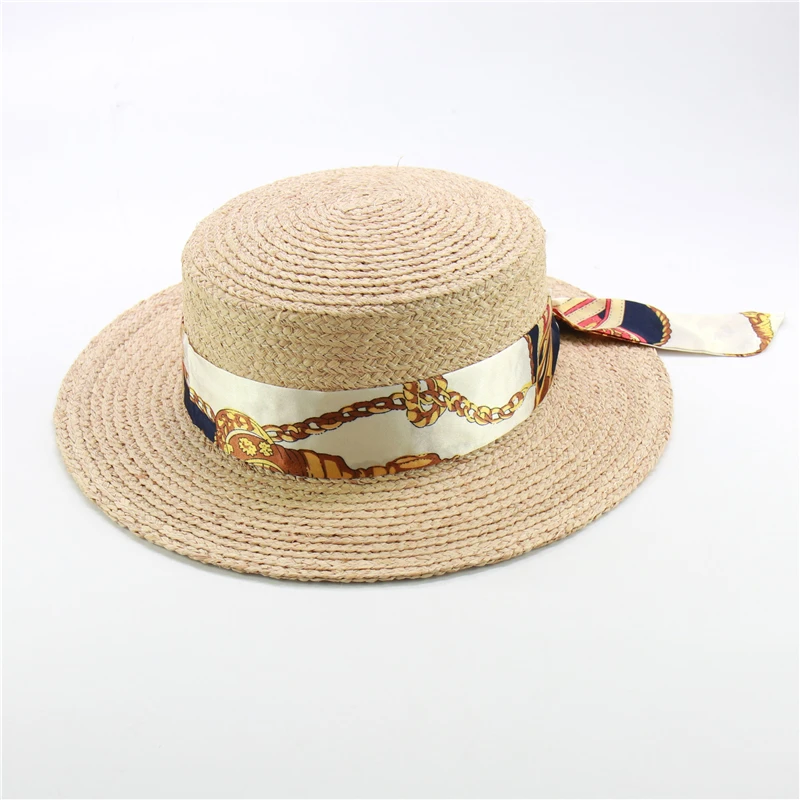 Новинка, женская пляжная шляпа для отдыха с навигационным принтом, модные женские шляпы от солнца, соломенная Кепка с козырьком