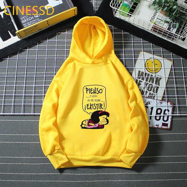 Mafalda Hoodie Children Harajuku Cute Funny Sweatshirt Winter 2020 Fashion Girls Clothes Unisex Tops Kids Teen Streetwear Fleece 0102016h
