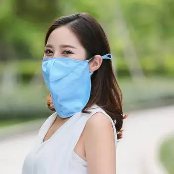 

NEW Cycling Face Mask Women Summer UV Scarf Sun Printed Face Shield Breathable Running Riding Neck Mask