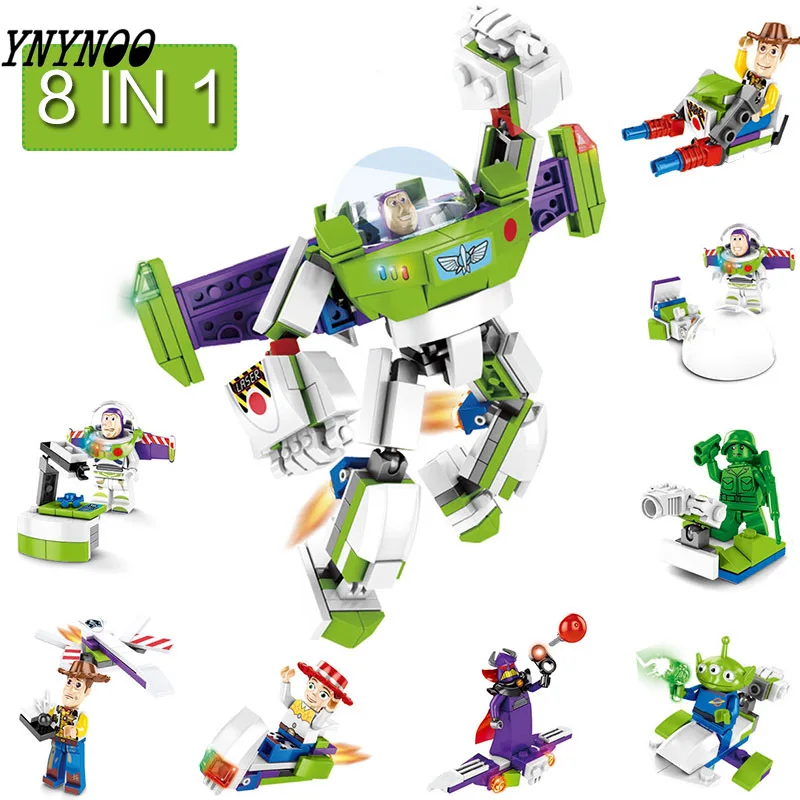 Toy Story 8 in 1 Buzzed Lightyear Building Blocks Car Model Bricks Toys Compatible LEGOING Toy Story 4 Kids toys Birthday Gifts Toy Story 8 in 1 Buzzed Lightyear Building Blocks Car Model Bricks Toys Compatible LEGOING Toy Story 4 Kids toys Birthday Gifts