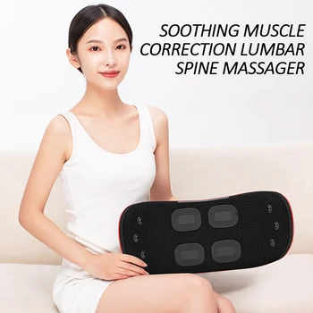 

Waist massager Lumbar spine corrector ultifunctional lumbar retractor heating pulse massage cushion for back treatment For Gift
