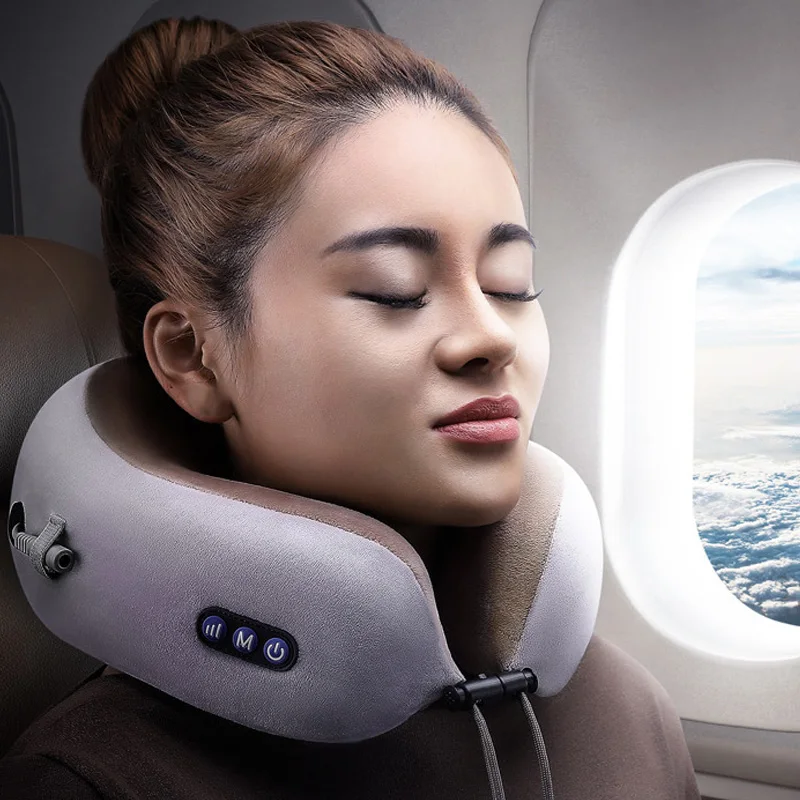 Электрическая Массажная подушка для шеи Memory Foam 3D разминающая Подушка с нагревом для путешествий автомобиля WS99