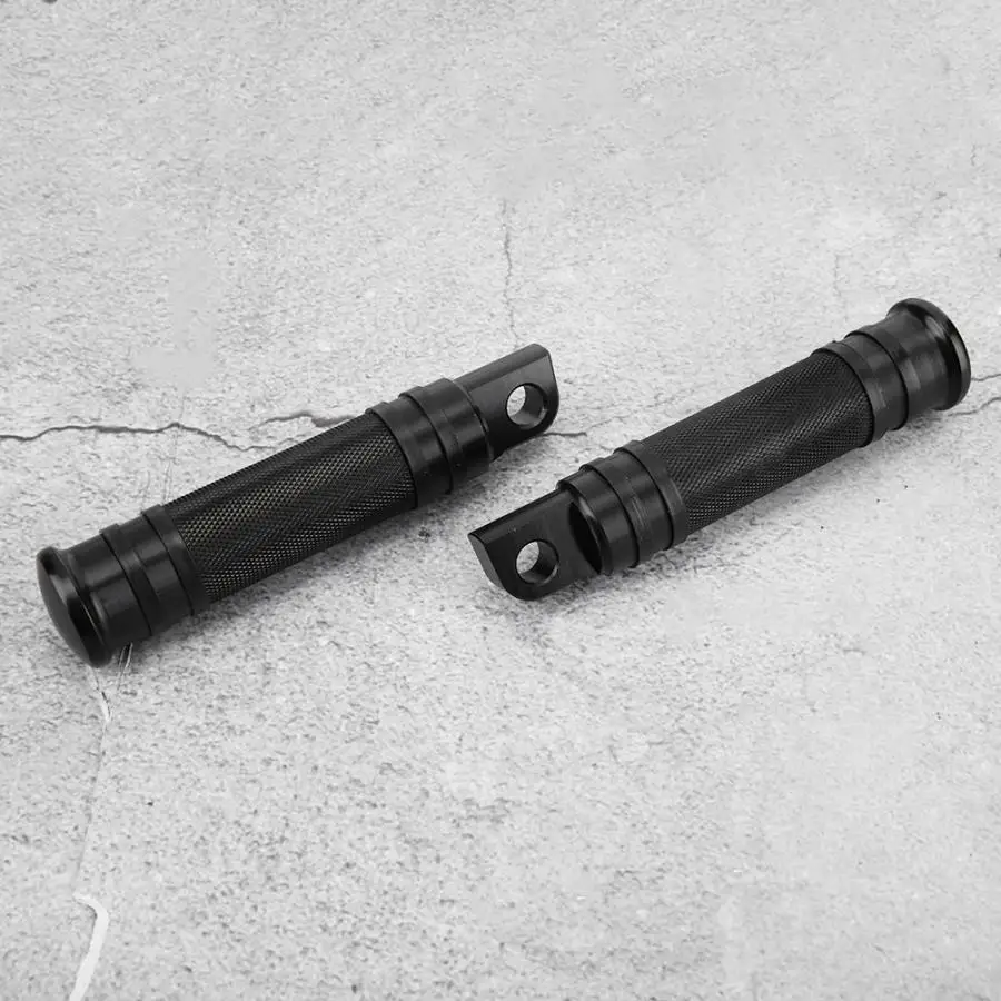 2Pcs Aluminum Alloy Motorcycle CNC Bike Foot Peg svoetsteunen motorfiets Pedals Rest Footrest(Black) motorcycle accessories