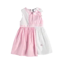 Платье для девочек; коллекция года; весеннее платье принцессы; хлопковое разноцветное платье с бантом в стиле пэчворк; одежда для малышей; ; 6 шт./лот