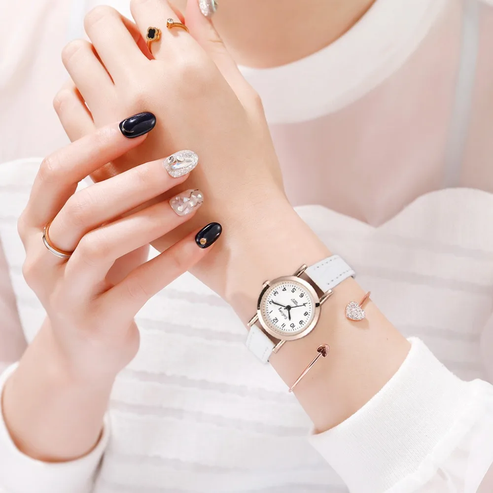 Женские Модные кварцевые часы с небольшим циферблатом, простые часы с цифрами, коричневые винтажные кожаные Ретро женские наручные часы, Relogio Feminino