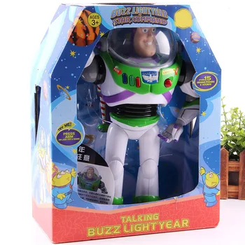 

Toy Story Action Figure Talking Buzz Lightyear Figure Star Command With Light Toy Story Buzz Lightyear PVC Collectible Model Toy