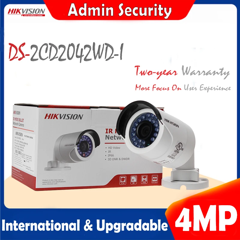 Hikvision DS 2CD2042WD I 4MP H.264 CCTV камера Мини Пуля IPC английская версия видеонаблюдения IP WDR