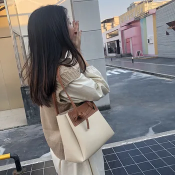 

2020 New Style Korean-style Fashion Large Capacity Bucket Bag Shoulder Hand Bag a Generation of Fat clutch hand bag