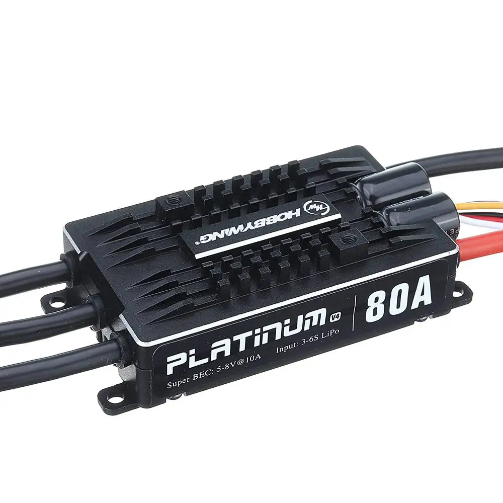 HobbyWing platino 80A V4 ESC 3 S-6 S BEC 5-8V 10A para 450L-500 clase Heli