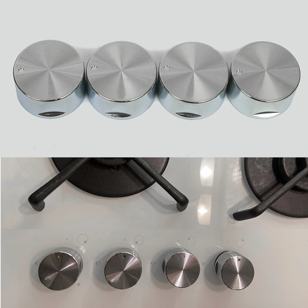 4Pcs High quality Alloy material Rotary Switches Round Knob Gas Stove Burner Oven Kitchen Parts Handles For Gas Stove