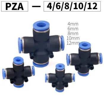

Air Fitting 4-Way Cross Shaped Splitter Push In Pneumatic Tube Connector Quick Fittings PZA 4 6 8 10 mm Compressor Accessories