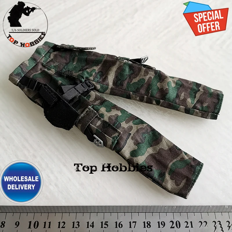 

1 6 Scale Action Figure Clothes Accessory Jungle Camouflage Pants Holster pants Trousers For 12Inch Soldier Body Doll Toy Gift