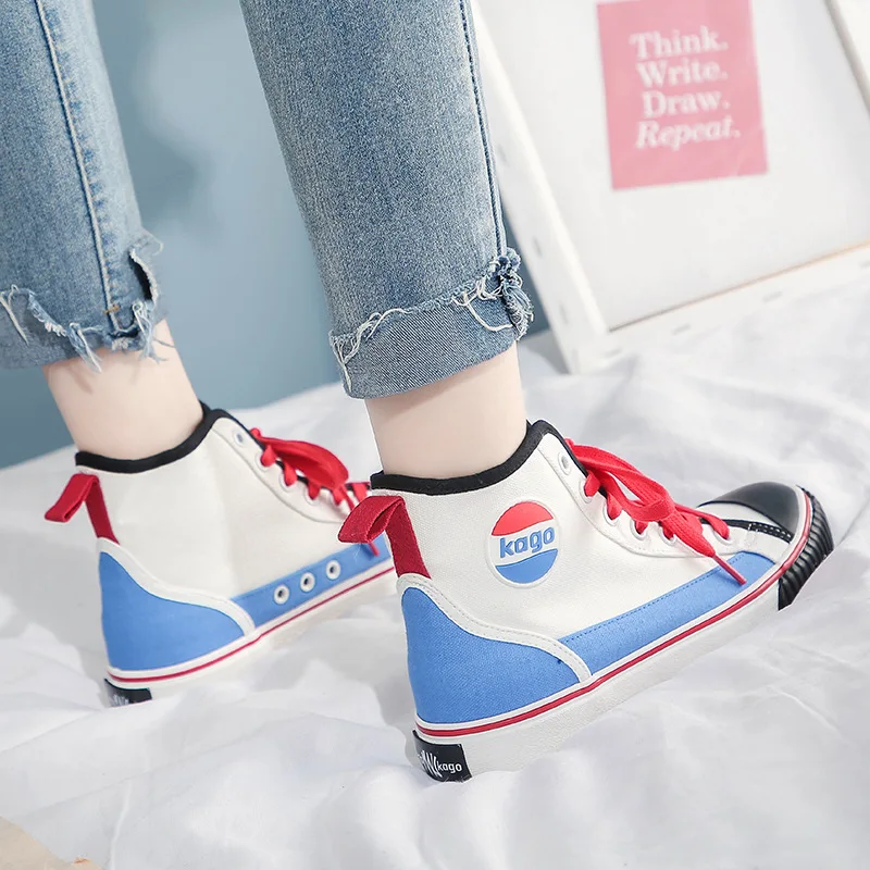 

FCS Pepsi Hight-top Canvas Shoes Women's Spring 2020 Trend Versatile Sports New Style Shoes Fashion Shoes Children Trendy Shoes