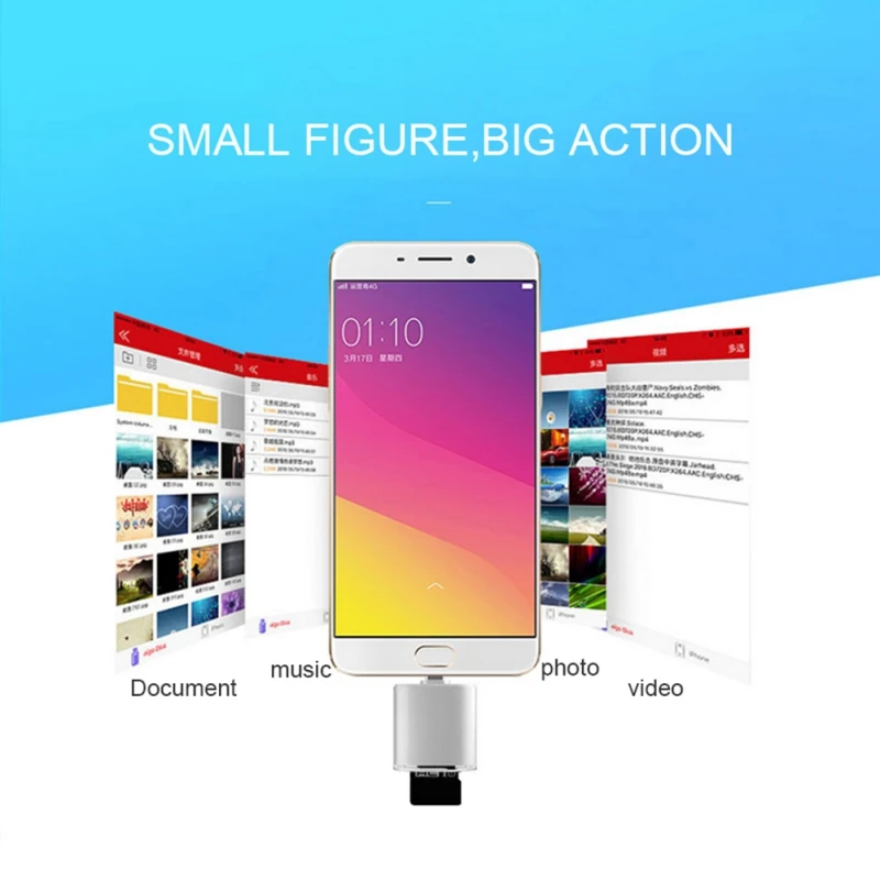 Новая одежда для маленькой девочки 2 в 1 кард-ридер Тип-C OTG Plug-and-play для ноутбука Компьютерные аксессуары для TF защищенная цифровая карты памяти