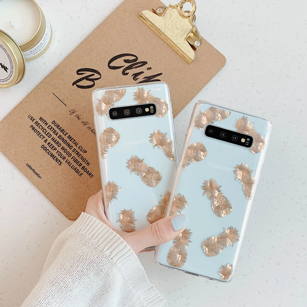 Прозрачный чехол для телефона Samsung S9 10 10Pro Note9 10P S10Lite S10e мягкий прозрачный с