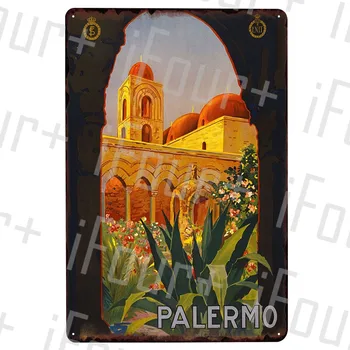 

Palermo Metal Plate Tin Sign Plaque Metal Vintage Decor Metal Sign Metal Poster Home Bar Pub Cafe Decoration Vintage Posters