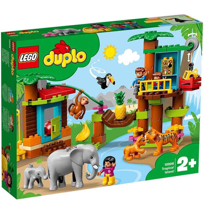 

July New Products Lego LEGO Duplo Series 10906 Torrid Zone Island Large Particles Animal Building Blocks 2-Year-Old + Toy
