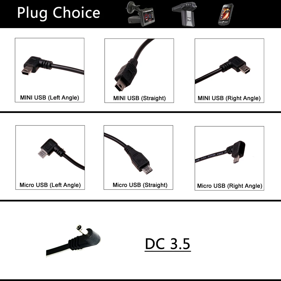 DC 12 В до 5 В инвертор конвертер микро мини USB жесткий проводной автомобильное зарядное устройство для gps телефона DVR рекордер камера 1/3 м