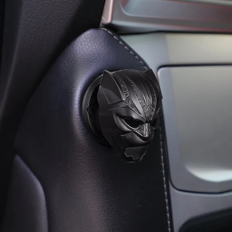 Marvel Superhero Panther Car One-Key Start Button Protective Cover Engine Ignition Decoration Sticker Interior Accessories | Автомобили и