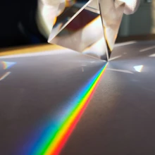 Rainbow Prism Optical Glass Crystal Pyramid 40mm Height Rectangular Pyramid Polyhedral Popularization Science Studying Student