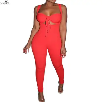 

2020 Summer Sexy Jumpsuit Sleeveless Strapless Girl Streetwear Women Rompers Night Club Party Jumpsuit Bandage Elegant One Piece