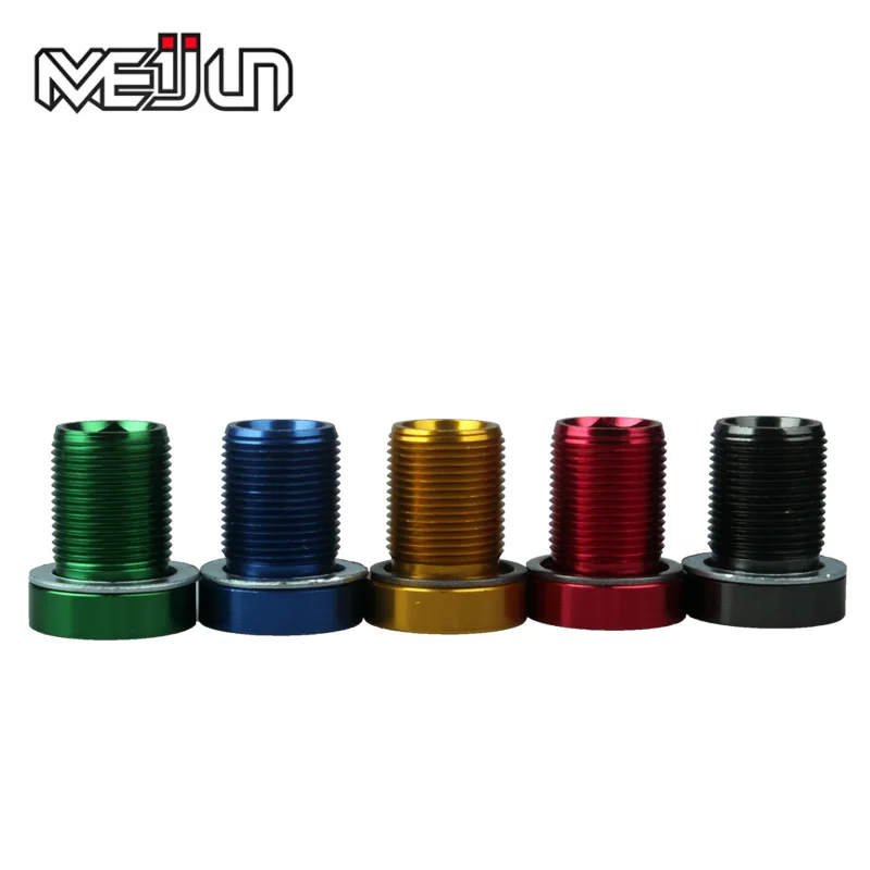 MEIJUN-горный велосипед шатуны Системы CNC оси шлицевые винты 5 цветов рукоятки цепь болт колеса Кепки подходит для 15 мм MTB велосипеда Запчасти 8g