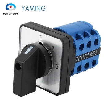 

LW26-20/3 DIY Control Circuit 1-3 Positions Universal Changeover 3 Sections Multi-choice Combination Rotation Cam Switch