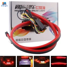 1 conjunto 1m sequencial turn signal daytime running luz 2835 146 smd adicional luzes de freio cauda streamer vermelho 12v carro led tiras