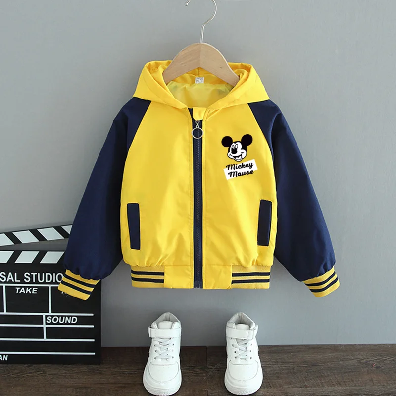 winter fleece jacket Children's Clothing Cartoon Mickey Minnie Jacket Autumn Coat Baby Boy Girl Outing Clothes Jacket Boys Spiderman Clothes red leather coat