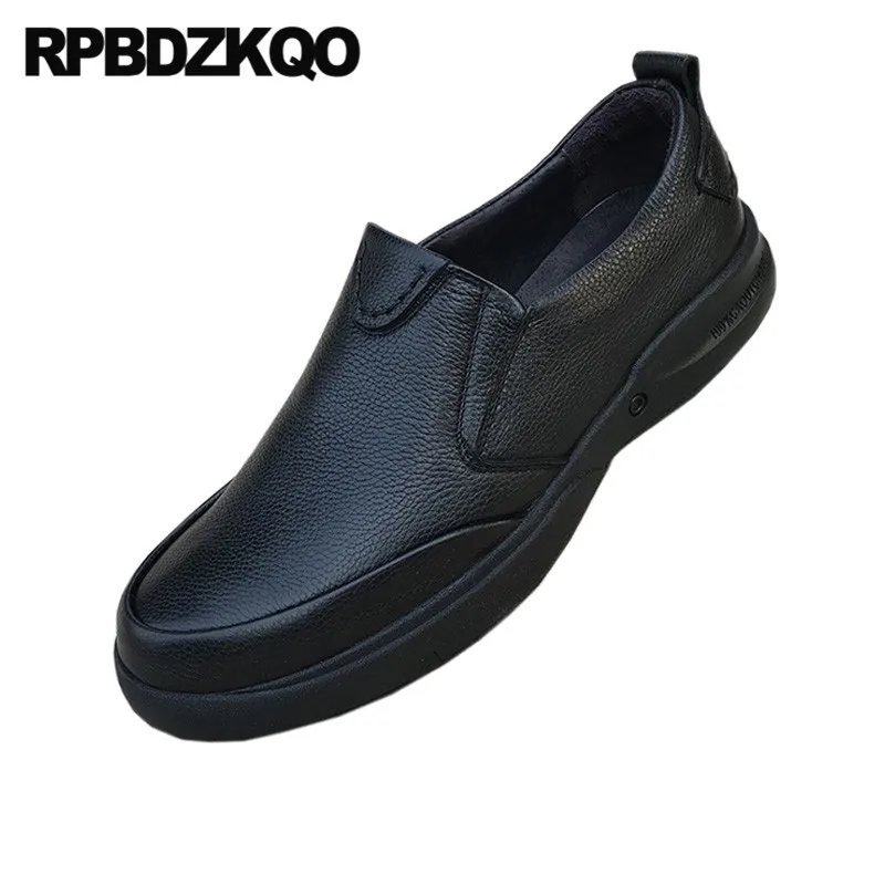 New Men Flats European Solid British Style Black Italian Italy Slip On Casual Runway Luxury Designer Brand Comfort Summer