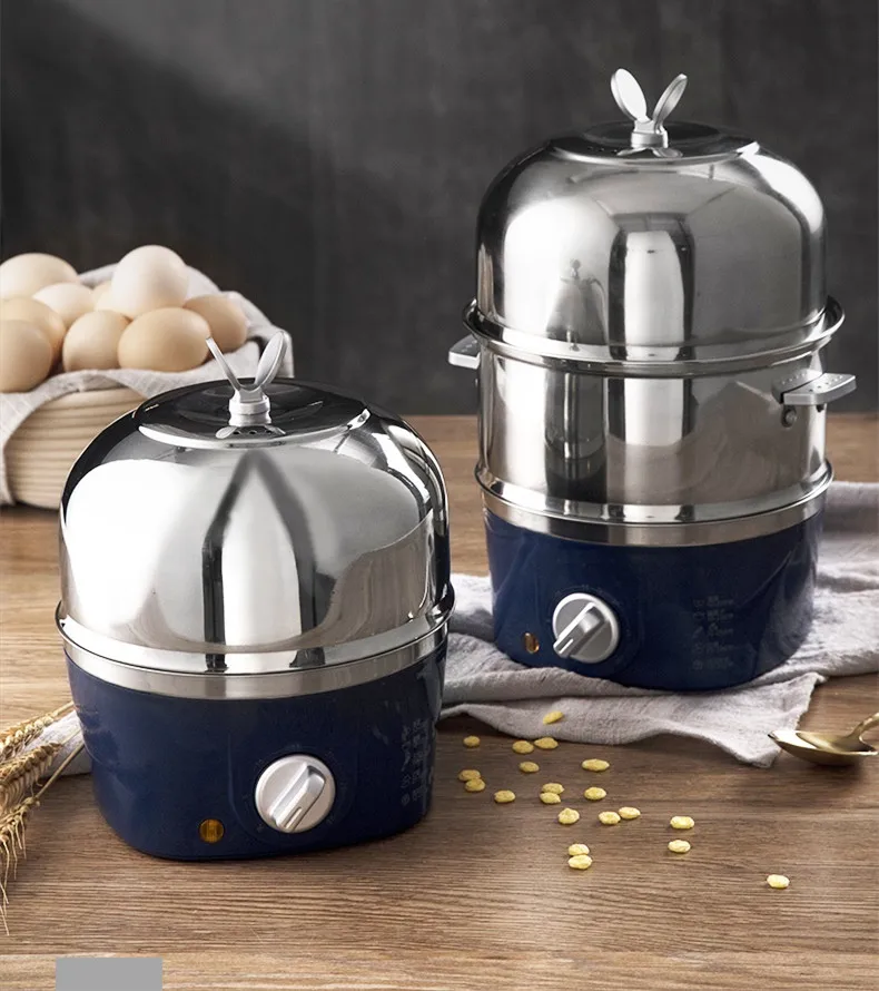 220V Household Electric Steaming Cooker Stainless Steel Multi Cooker 2 Layers Electric Steamer Stewed Egg Custard