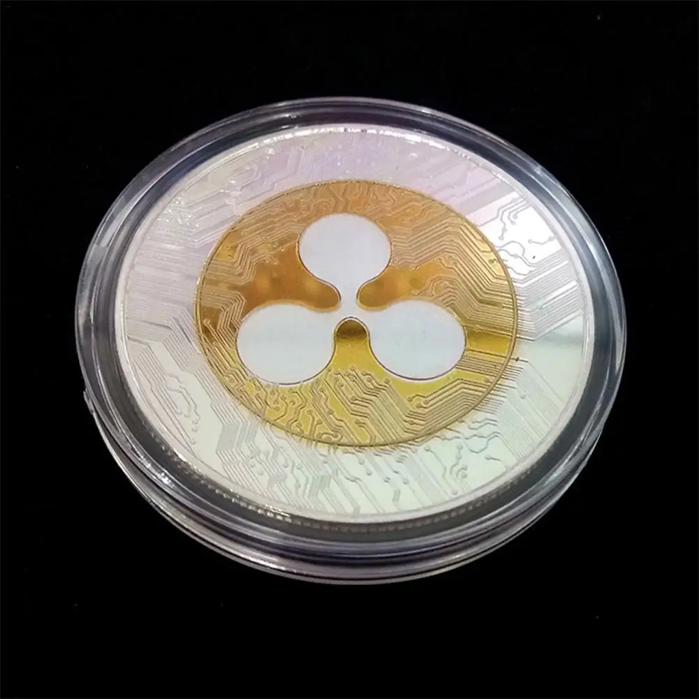 가상 동전 리플 컬렉션 기념 주화, 2 색 리플 동전, 합금 금 및 은, 40mm - AliExpress