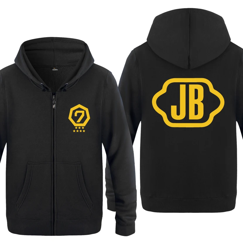 HEY HUAT JB GOT7 толстовки мужские мужские флисовые кардиганы на молнии толстовки с капюшоном - Цвет: HEY HUAT