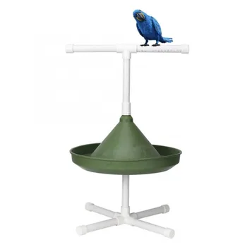 

Folding Bird Parrot Stand Bracket Multifunction Large Fresh Tub Feeding Bowl Shower Perch Toy For Bird Cage Accessories