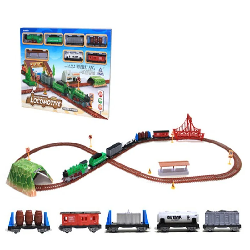 

Electric Model Retro Rail Car Train Model Children'S Educational Rail Car Toy Boy Christmas Gift