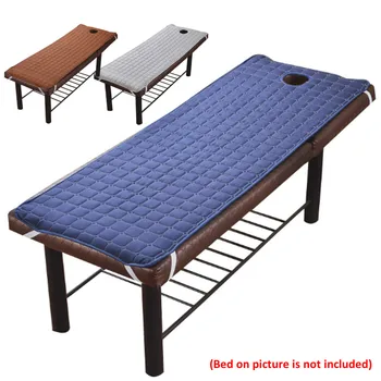 

Soft Polyester Massage Table Bed Sheet Elastic SPA Beauty Treatment Cover For Relaxation Forepart Hole Bedding Article Salon