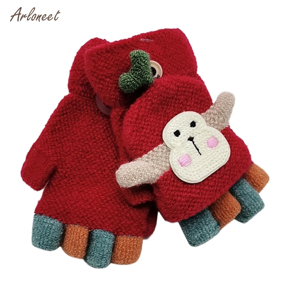 Guantes para bebé, lindos guantes tejidos para niñas, guantes de algodón a la para niños, guantes con solapa, guantes para niños, Invierno 2019| Guantes y mitones| - AliExpress