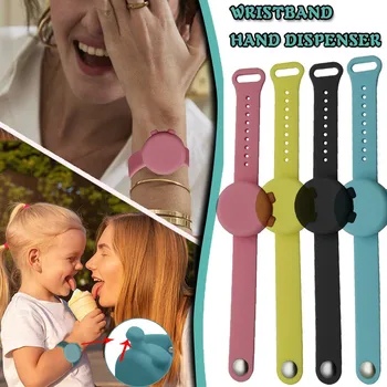 

4pc Adult Kid Hand Sanitizer Disinfectant Sub-packing Bracelet Wristband Hand Dispenser Wearable Hand Sanitizer Dispenser Pumps