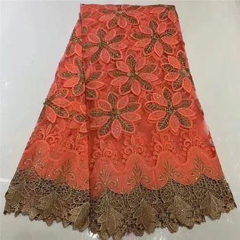 

2020 High Quality Milk Silk French Mesh Lace Fabric African Lace Fabric Embroidered Nigerian Lace Fabric For Wedding Sewing