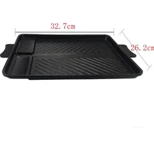 

Korean Non-Stick Bakeware Smokeless Grill Pan Barbecue Tray Stovetop Plate for Kitchen Indoor Outdoor Party Camping Bbq Grilling