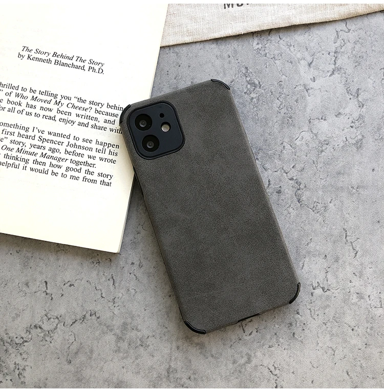 leather iphone 12 mini case Retro PU Leather Phone Case For iPhone 12 11 Pro Max Mini XR XS X 7 8 Plus SE2 Solid Color Silicone Shockproof Cover Matte Shell iphone 12 phone mini case