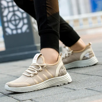 

Breathable Fashion Men Sports Shoes Lace up Wear-resistant Men Sneakers Gym Casual Shoes Male Comfortable Zapatillas Deportiva