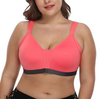 

Women Casual Widening Sponge Shoulder Strap Sports Bra Seamless Large Size