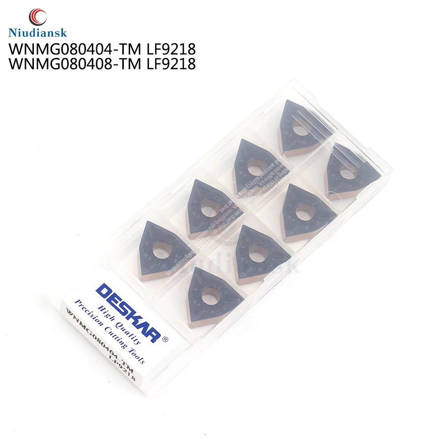 10 шт. WNMG080404 TM WNMG080408 LF9218 точение инструменты Карбид токарного станка с ЧПУ