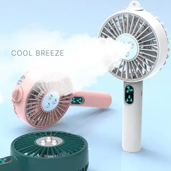 

2000mAh Mini Water Mist Fan USB Rechargeable Handheld Portable Air Conditioning Humidfiying Spray Fans Outdoor Office